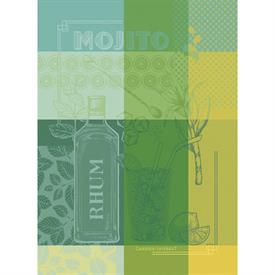 -,MOJITO MENTHE KITCHEN TOWEL. MADE IN FRANCE. 100% COTTON. 22" X 30"                                                                       