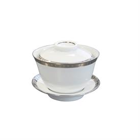 -COVERED/CHINESE TEA CUP & SAUCER.                                                                                                          