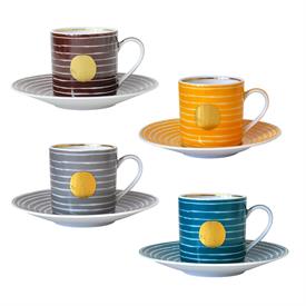 -SET OF 4 ASSORTED AD CUPS & SAUCERS                                                                                                        