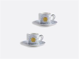 -SET OF TWO COFFEE CUPS & SAUCERS                                                                                                           
