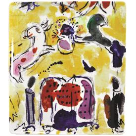 -RECTANGULAR TRAY, 'LEVI'. 10.4" LONG, 9.3" WIDE. FEATURING THE ART OF MARC CHAGALL                                                         