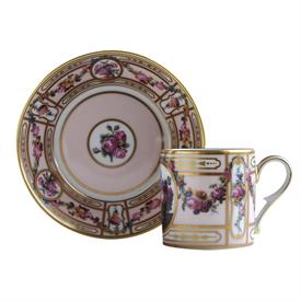 -'AUX PANIERS' LITRON SHAPE CUP & SAUCER. MADE BY THE SEVRES MANUFACTORY IN 1780.                                                           