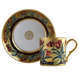 -'AUX TULIPES' LITRON SHAPE CUP & SAUCER. DESIGNED IN 1810. ORIGINAL HOUSED IN THE DECORATIVE ARTS MUSEUM IN PARIS, FRANCE.                 