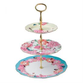 -3-TIER CAKE STAND. HAND WASH. 10.5" WIDE.                                                                                                  