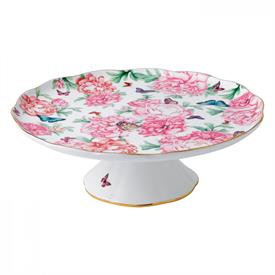 -FOOTED CAKE STAND. HAND WASH. 12" WIDE.                                                                                                    