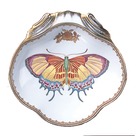 -BUTTERFLY SHELL DISH, 8"                                                                                                                   