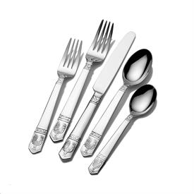 _45 PIECE FLATWARE SET ROOSTER 18/10 STAINLESS BY WALLACE -(8) 5 PIECE SETTINGS + 5 SERVING PIECES                                          