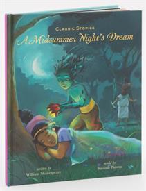 _'A MIDSUMMER NIGHT'S DREAM' BY WILLIAM SHAKESPEARE, ADAPTED BY SAVIOUR PIROTTA, ILLUSTRATED BY MARCIN PIWOWARSKI. HARDCOVER. 40 PG         