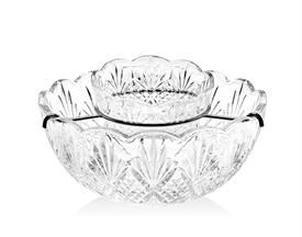 ,_DUBLIN CRYSTAL CAVIAR SET BY SHANNON CRYSTAL. INCLUDES 4" SERVING BOWL, 8.5" CHILLING BOWL, & STAINLESS STEEL HOLDER. MSRP $59.50         