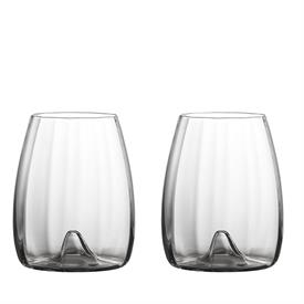 -SET OF 2 STEMLESS WINE GLASSES                                                                                                             
