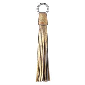 _,COPPER SAND DISTRESSED LEATHER TASSEL. 9.5" LONG                                                                                          