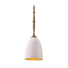 -SMALL SMOOTH HANGING LAMP. 7" WIDE, 40.25" LONG                                                                                            