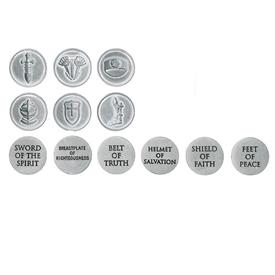-'ARMOR OF GOD' TOKENS. LEAD FREE. 1" WIDE                                                                                                  