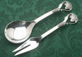 ,FRANK M WHITING STERLING SILVER SALAD SERVING SET 5.95 TROY OUNCES 9" LONG                                                                 