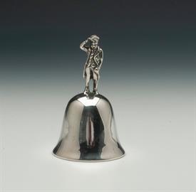 FIGURAL FINIAL STERLING SILVER BELL 3.5" TALL 2.45 TROY OUNCES                                                                              