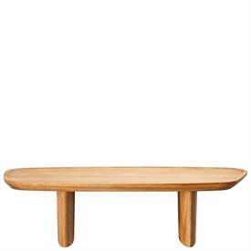 -15.75" FOOTED WOOD TRAY                                                                                                                    