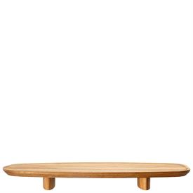 -17.75" FOOTED WOOD TRAY                                                                                                                    