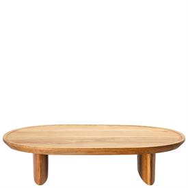 -13.75" FOOTED WOOD TRAY                                                                                                                    