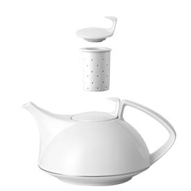 -TEA POT WITH TWO LIDS AND STRAINER                                                                                                         