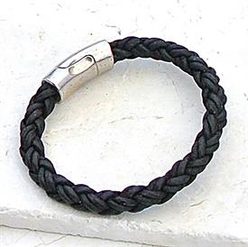-,BLACK SILVER MAGNET CLASP BRACELET                                                                                                        