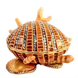 _SHELL ON CORAL STAND TRINKET BOX. 2.25" LONG, 1.5" TALL, 2" WIDE                                                                           