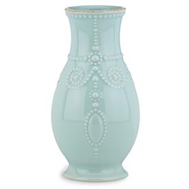 -FLUTED VASE. 8" TALL. STONEWARE. MSRP $50.00                                                                                               