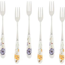 -SET OF 6 COCKTIAL FORKS, ASSORTED STYLES. 6.25" LONG. MSRP $32.00                                                                          