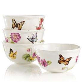 -4-PIECE DESSERT BOWL SET. 12 OZ. CAPACITY. MICROWAVE & DISHWASHER SAFE. BREAKAGE REPLACEMENT AVAILABLE. MSRP $72.00                        