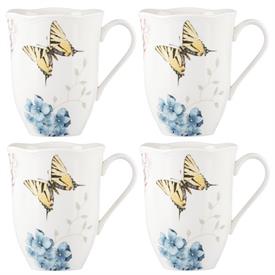 -4-PIECE MUG SET. 12 OZ. CAPACITY. DISHWASHER & MICROWAVE SAFE. BREAKAGE REPLACEMENT AVAILABLE. MSRP $79.00                                 