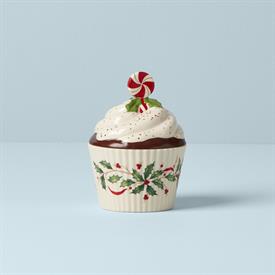 -5.5" CUPCAKE COVERED CANDY DISH. MSRP $70.00                                                                                               