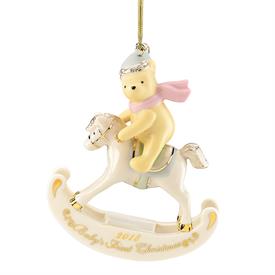 _,2018 WINNIE THE POOH BABY'S FIRST CHRISTMAS ORNAMENT. 4" TALL. MSRP $60.00                                                                