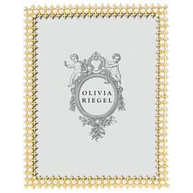 _,$8X10" GOLD CRYSTAL & PEARL FRAME. DELICATE GOLD DETAILS HAND-SET WITH EUROPEAN CRYSTALS & FAUX PEARLS OVER PEWTER. MSRP $160.00          