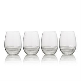 -PLATINUM STEMLESS WINE GLASS, SET OF 4                                                                                                     