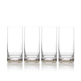 -PLATINUM HIGHBALL GLASS, SET OF 4                                                                                                          
