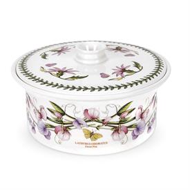 -ROUND COVERED CASSEROLE (SWEET PEA). 3 PINT CAPACITY. MSRP $84.00                                                                          