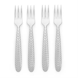 -SET OF 4 COCKTAIL FORKS (STAINLESS). 5.9" LONG. MSRP $30.00                                                                                
