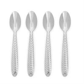 -SET OF 4 DESSERT SPOONS (STAINLESS). 5.5" LONG. MSRP $30.00                                                                                