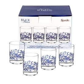 -SET OF 4 DOUBLE OLD FASHIONED GLASSES. 14 OZ. CAPACITY. HAND WASH. MSRP $80.00                                                             