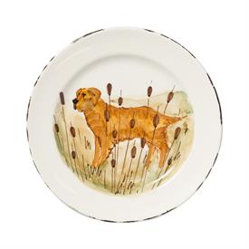 -HUNTING DOG DINNER PLATE. 11" WIDE                                                                                                         