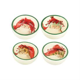 -SET OF 4 CONDIMENT BOWLS, ASSORTED. 4" WIDE                                                                                                
