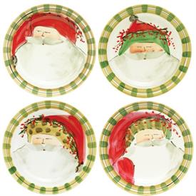 -SET OF 4 DINNER PLATES, ASSORTED. 10.75" WIDE                                                                                              