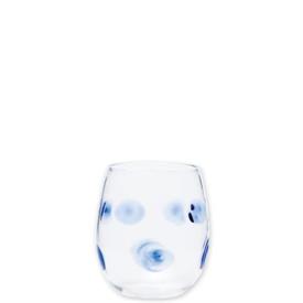 -BLUE STEMLESS WINE GLASS. 10 OZ. CAPACITY                                                                                                  