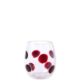 -RED STEMLESS WINE GLASS. 10 OZ. CAPACITY                                                                                                   