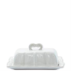 -COVERED BUTTER DISH. 7.5" LONG                                                                                                             