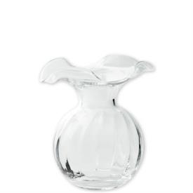 -CLEAR SMALL FLUTED VASE. 7" TALL                                                                                                           