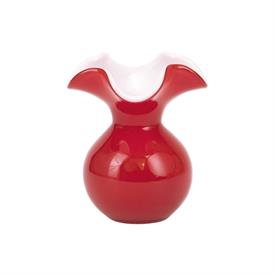 -RED BUD VASE. 5.5" TALL, 5" WIDE                                                                                                           
