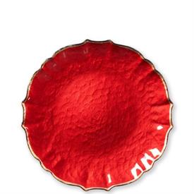 -,RED SALAD PLATE. 8.5" WIDE.                                                                                                               