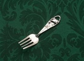 BABY FORK STERLING SILVER "COW" HEY DIDDLE DIDDLE 3.75" LONG                                                                                
