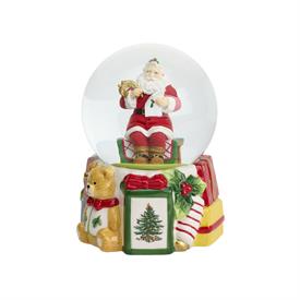-SANTA MUSICAL SNOW GLOBE. 6.5". PLAYS 'UP ON THE HOUSETOP'. MSRP $140.00                                                                   