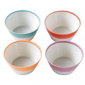 -SET OF 4 BRIGHT CEREAL BOWLS                                                                                                               
